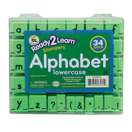Center Enterprises Ready2Learn Manuscript Alphabet Stamps, 1in Lowercase, 34 Stamps 6812